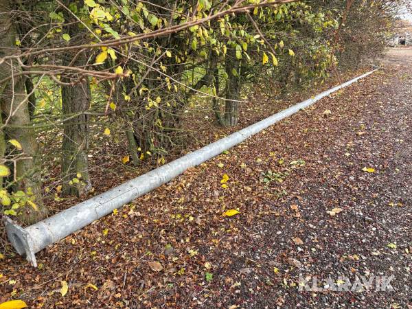 Galvaniseret mast inkl fod 11m